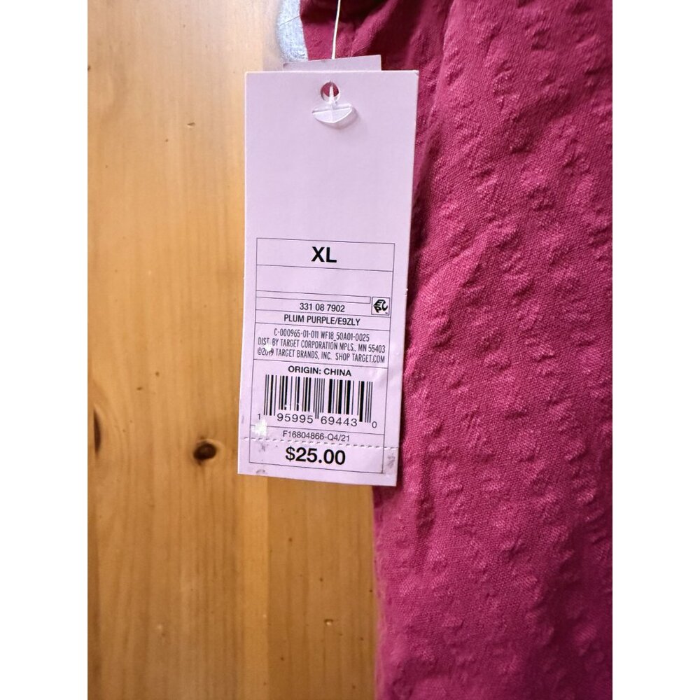 Wild Fable Plum Purple Textured Sleeveless Dress Womens XL NWT Adjustable Straps - Picture 5 of 5